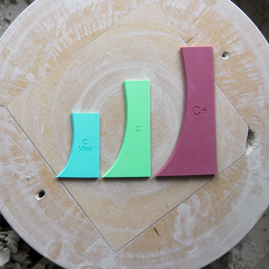 Curved Profile Ribs - Mixed sizes (set of 3)