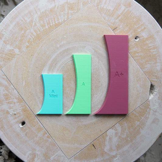 Curved Profile Ribs - Mixed sizes (set of 3)